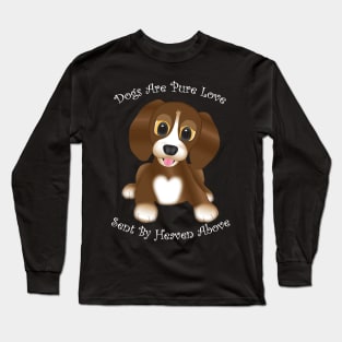 Dog Love White Type Long Sleeve T-Shirt